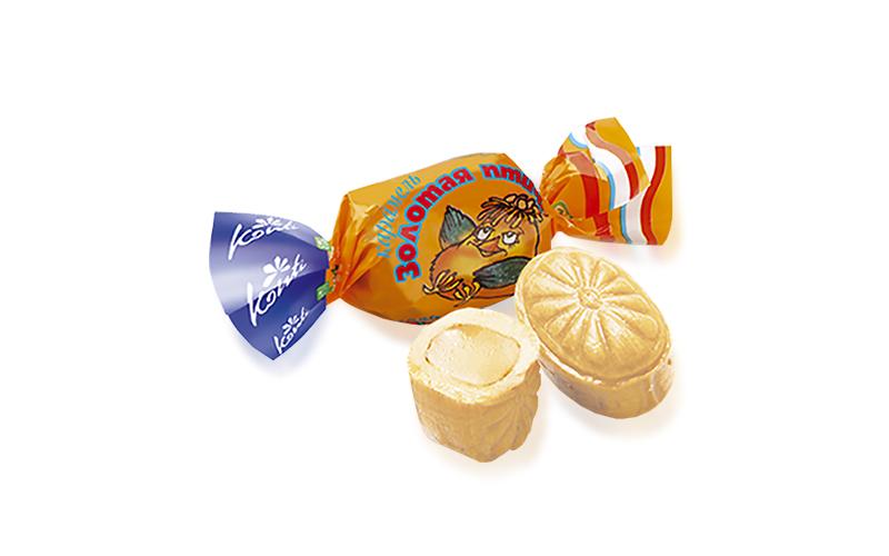Карамель Konti Золотая птичка,  1 кг., флоу-пак