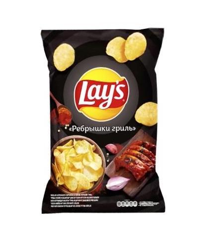 Чипсы Lay's ребрышки гриль 140 гр., флоу-пак