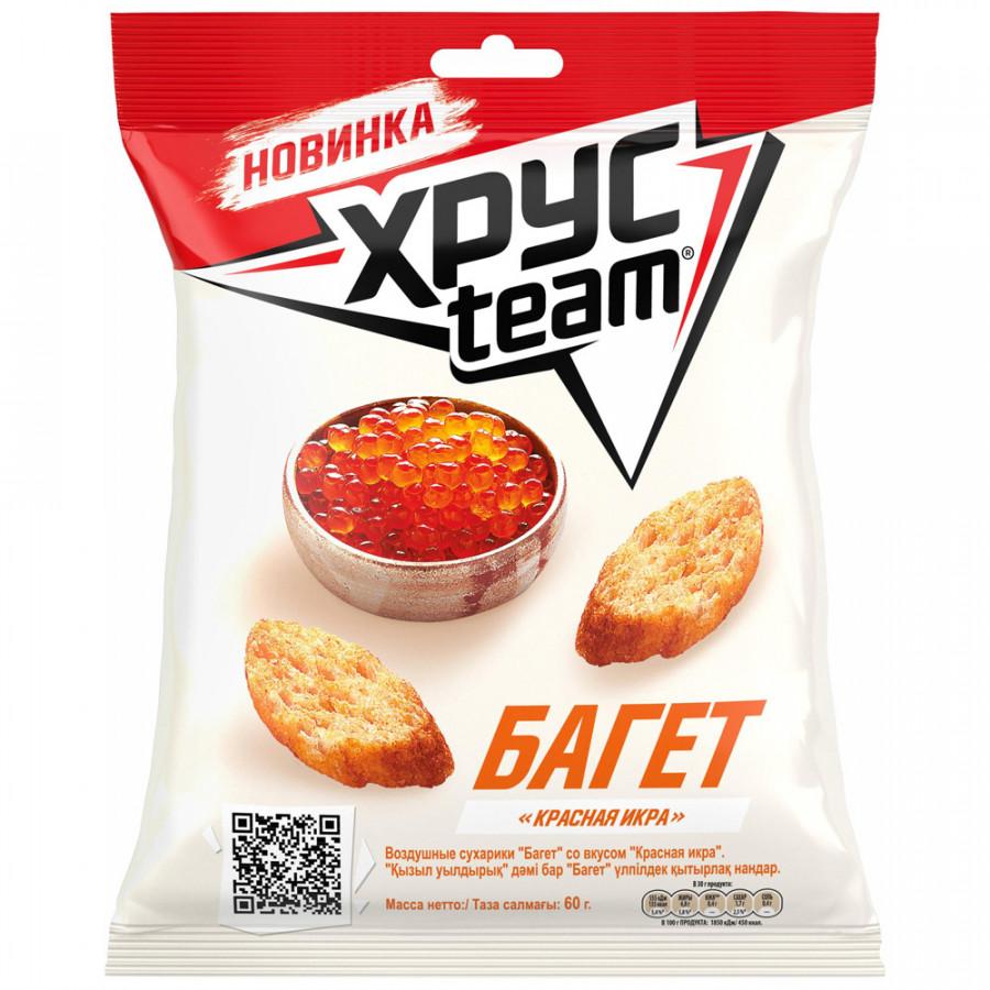 Гренки Хрусteam красная икра 60 гр., флоу-пак