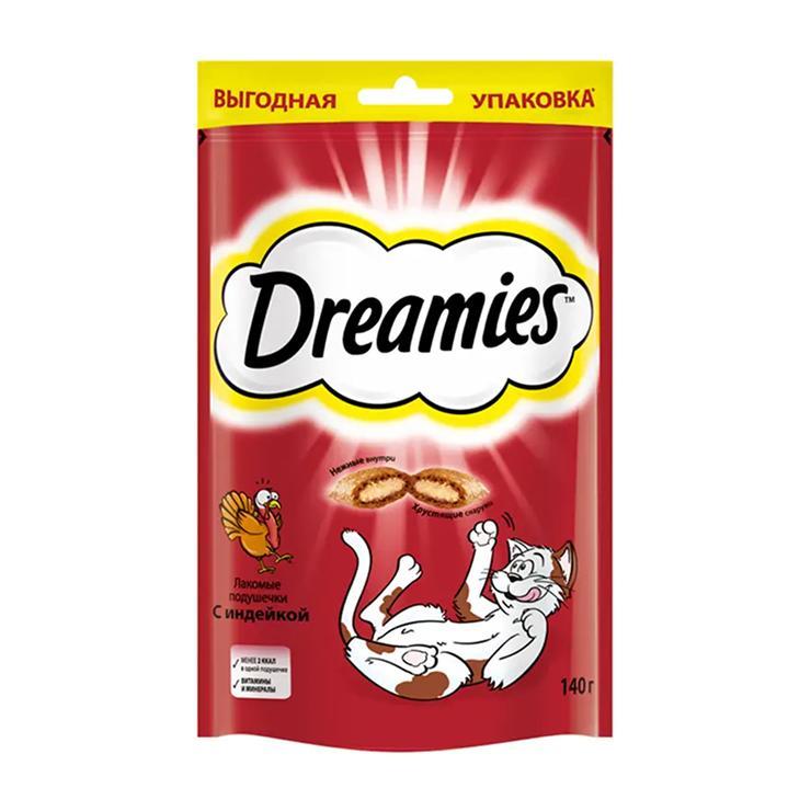 Лакомство для кошек Dreamies с индейкой 140 гр., пакет