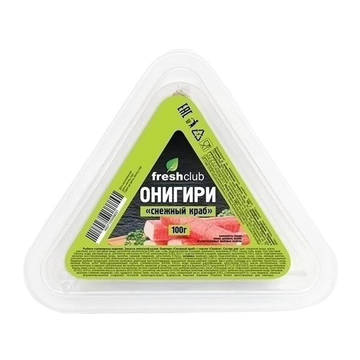 Онигири Freshclub снежный краб с соусом спайси 100 гр., пластиковая упаковка