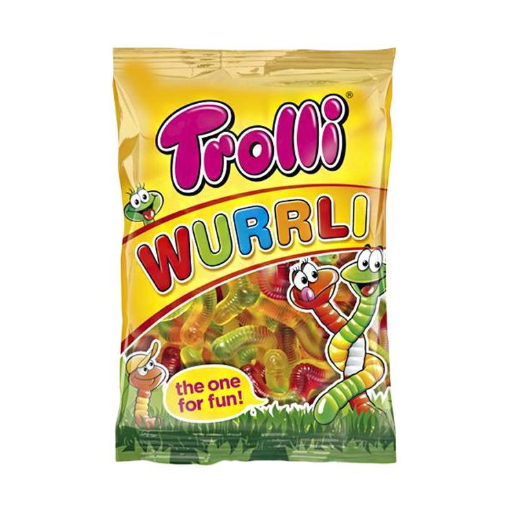 Жевательный мармелад Trolli Неоновые червячки 150 гр., флоу-пак