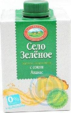 Напиток сывороточный с соком ананаса 0 % Село Зелёное, 500 гр., тетра-пак