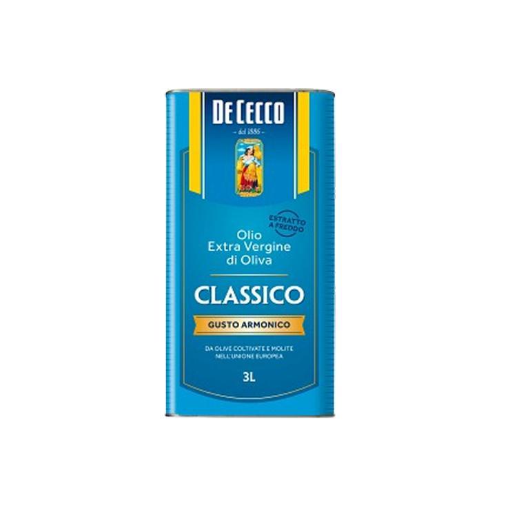 Масло оливковое De Cecco classico extra virgine нерафинированное 3 л., ж/б