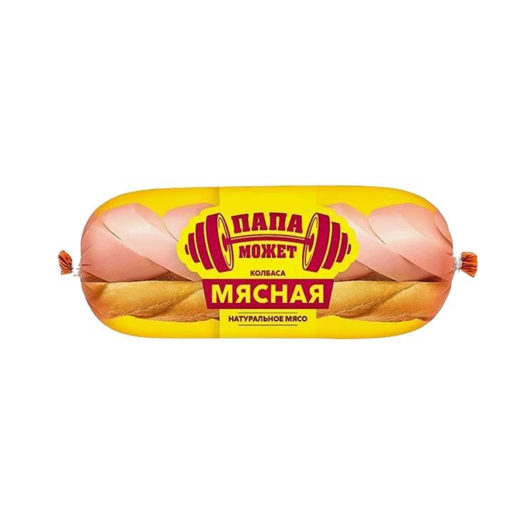 Колбаса Папа может вареная мясная 400 гр., полиамид