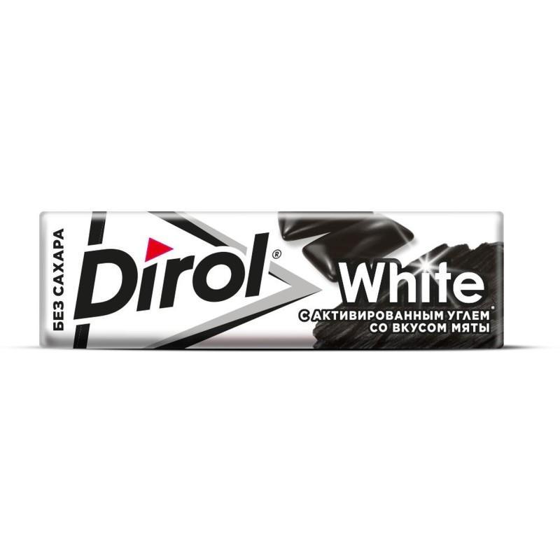 Резинка жевательная Dirol White мята с активированным углем 13,6 гр., бумага