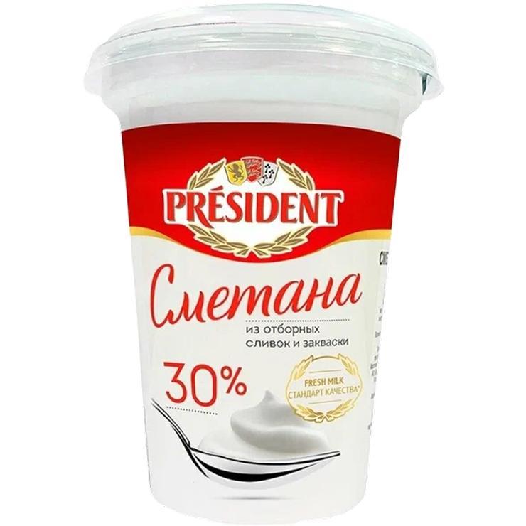Сметана President 30 % 350 гр., стакан