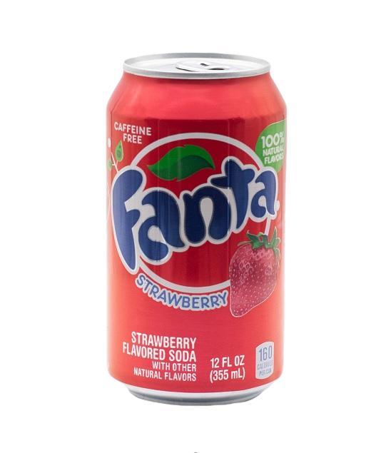 Напиток газированный Fanta Strawberry США 355 мл., ж/б