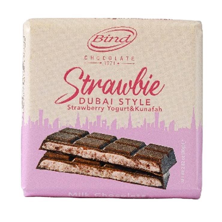 Шоколад Bind молочный с клубничным йогуртовым кремом и начинкой кадайф 80 гр., обертка