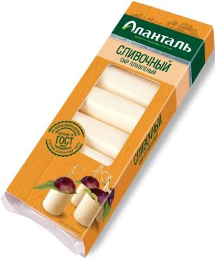 Сыр сливочный 40 % Аланталь, 190 гр., картонная коробка