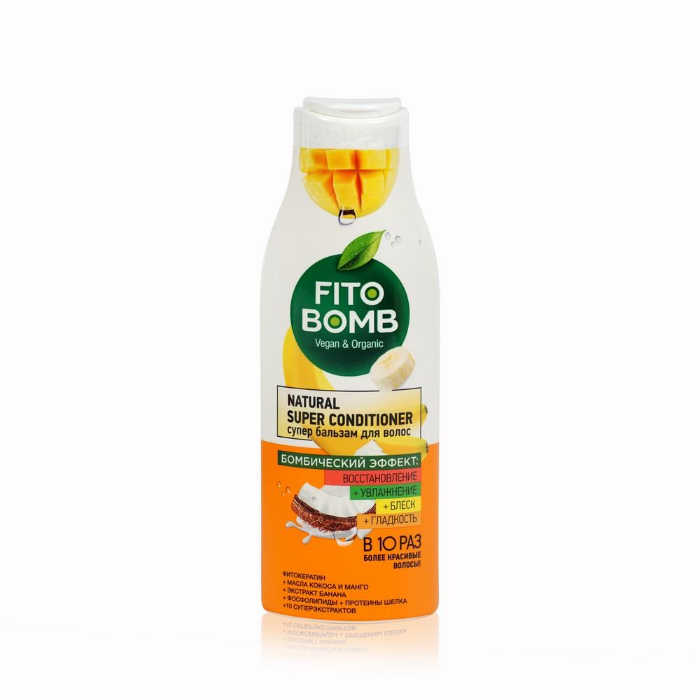 Бальзам для волос Фитокосметик, Fito Bomb Восстановление + Увлажнение + Блеск + Гладкость, 250 мл., флакон