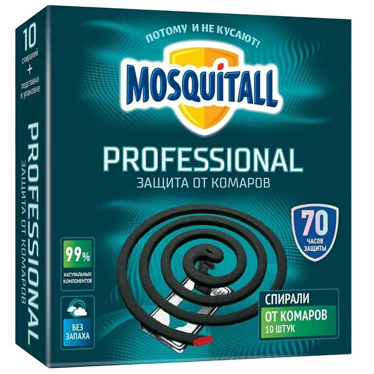 Средство инсектицидное MOSQUITALL антикомариная спираль 10 шт., картон