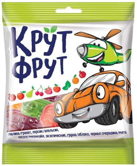 Мармелад жевательный KrutFrut Машинки 70 гр., флоу-пак