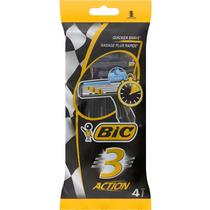 Станок для бритья BIC 3 Action одноразовый 4 шт., флоу-пак