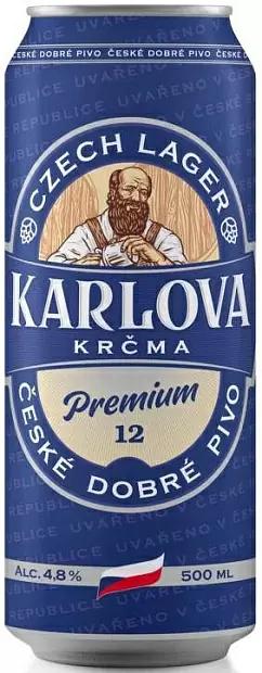 Пиво Karlova Krcma Карлова Крчма Premium, 500 мл., ж/б