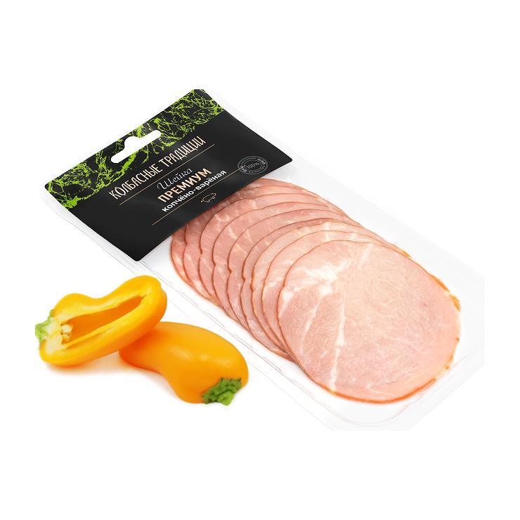 Шейка Колбасные традиции копчено-вареная премиум 120 гр., в/у