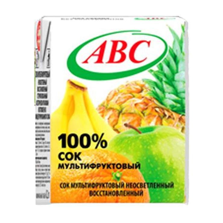 Сок АВС мультифрукт 200 мл., тетра-пак
