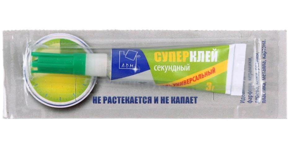 Клей супер A.D.M. супер гель, 3 гр., блистер