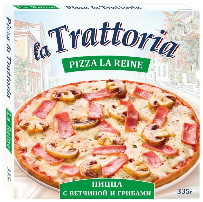Пицца La Trattoria Ветчина и грибы замороженная 335 гр., картон
