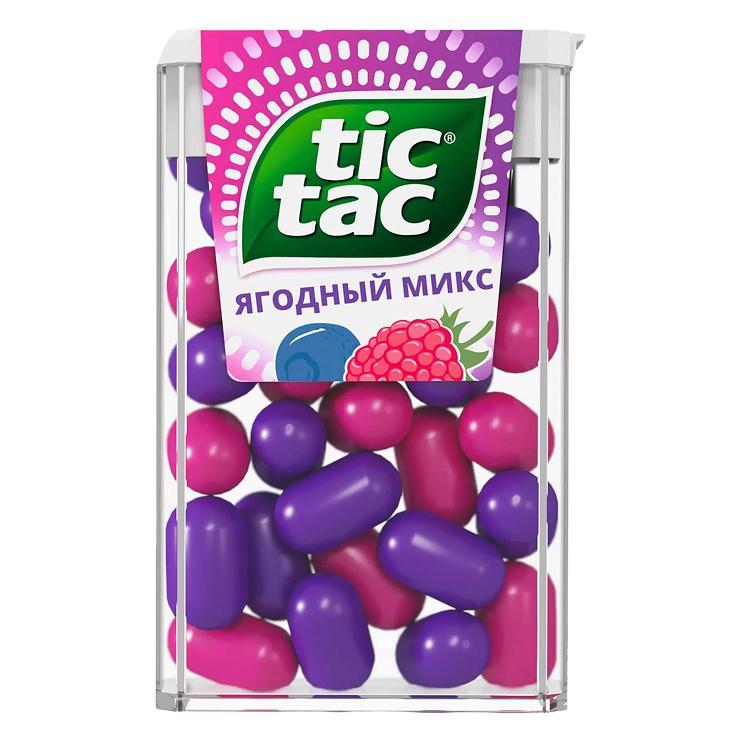 Драже Tic Tac Ягодный микс со вкусом малины и голубики, 16 гр., ПЭТ
