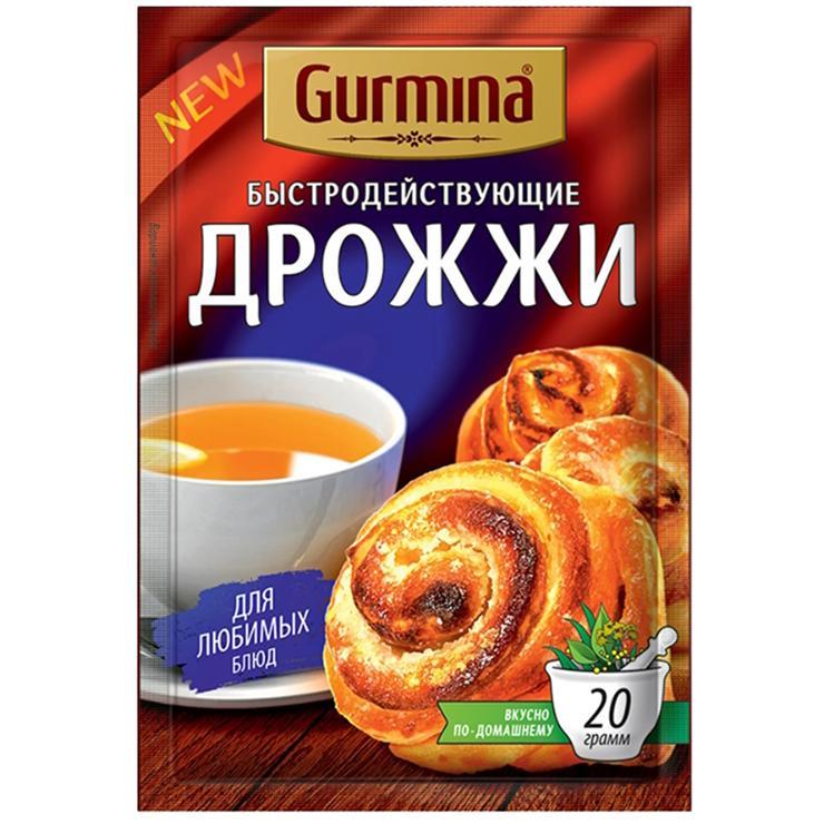 Дрожжи Gurmina хлебопекарные сушеные 20 гр., саше