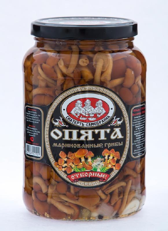 Опята маринованные отборные Скатерть-Самобранка, 1,415 л., стекло