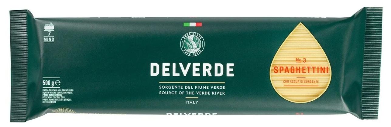 Макаронные изделия Delverde Spaghettini №3 500 гр., флоу-пак