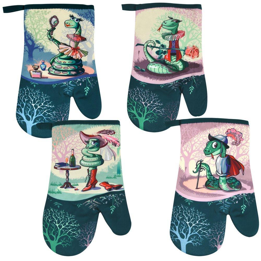 Прихватка-рукавица Мультидом светский образ 17х27 см 4 дизайна, пакет