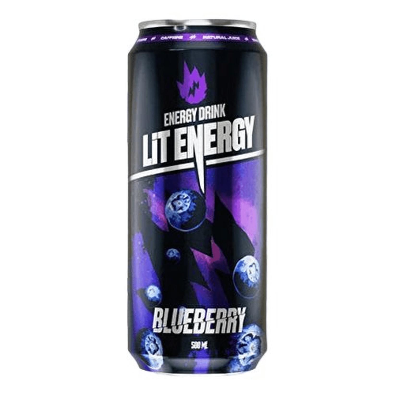 Напиток энергетический LiT Energy BLUEBERRY черничный 450 мл., ж/б