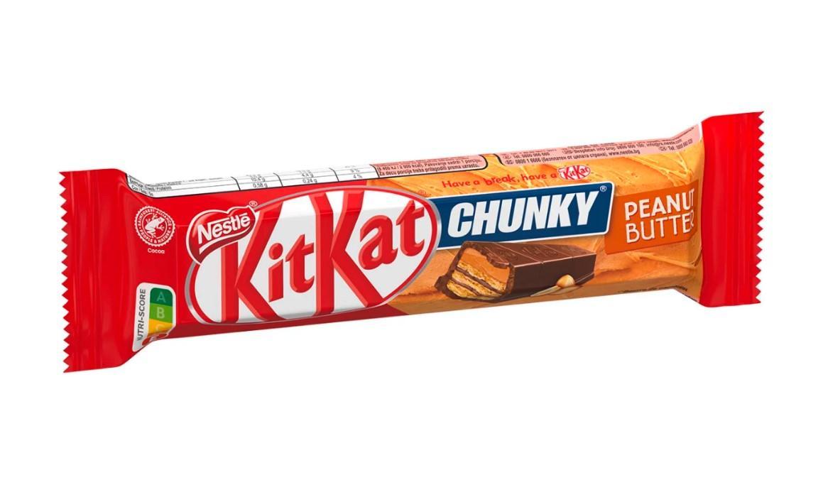 Батончик KitKat Chunky с арахисовым маслом 42 гр., флоу-пак