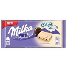 Шоколад Milka Oreo White chocolate with cookies белый 90 гр., флоу-пак