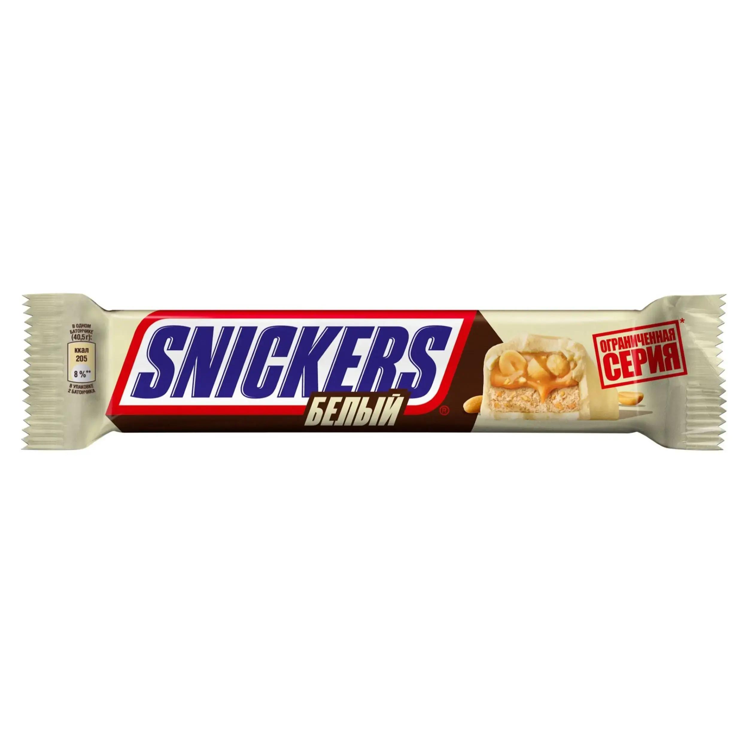 Батончик шоколадный Snickers белый 81 гр., флоу-пак