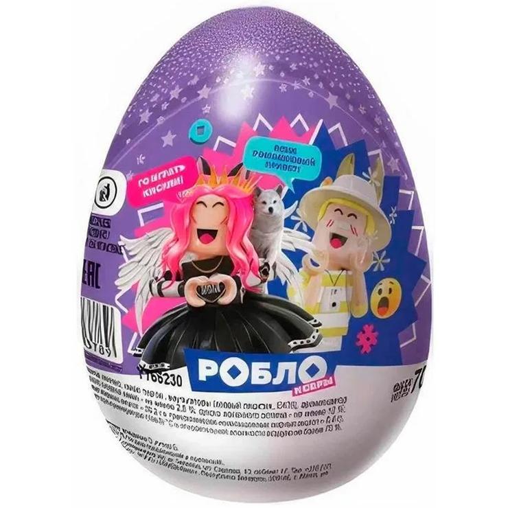 Яйцо из глазури с подарком Роблоксеры 20 гр., обертка