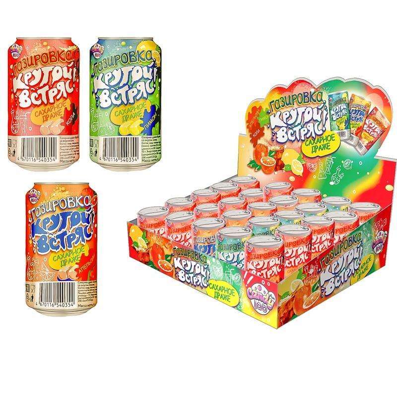 Драже Fun Candy Lab крутой встряс сахарное 4 гр., ПЭТ