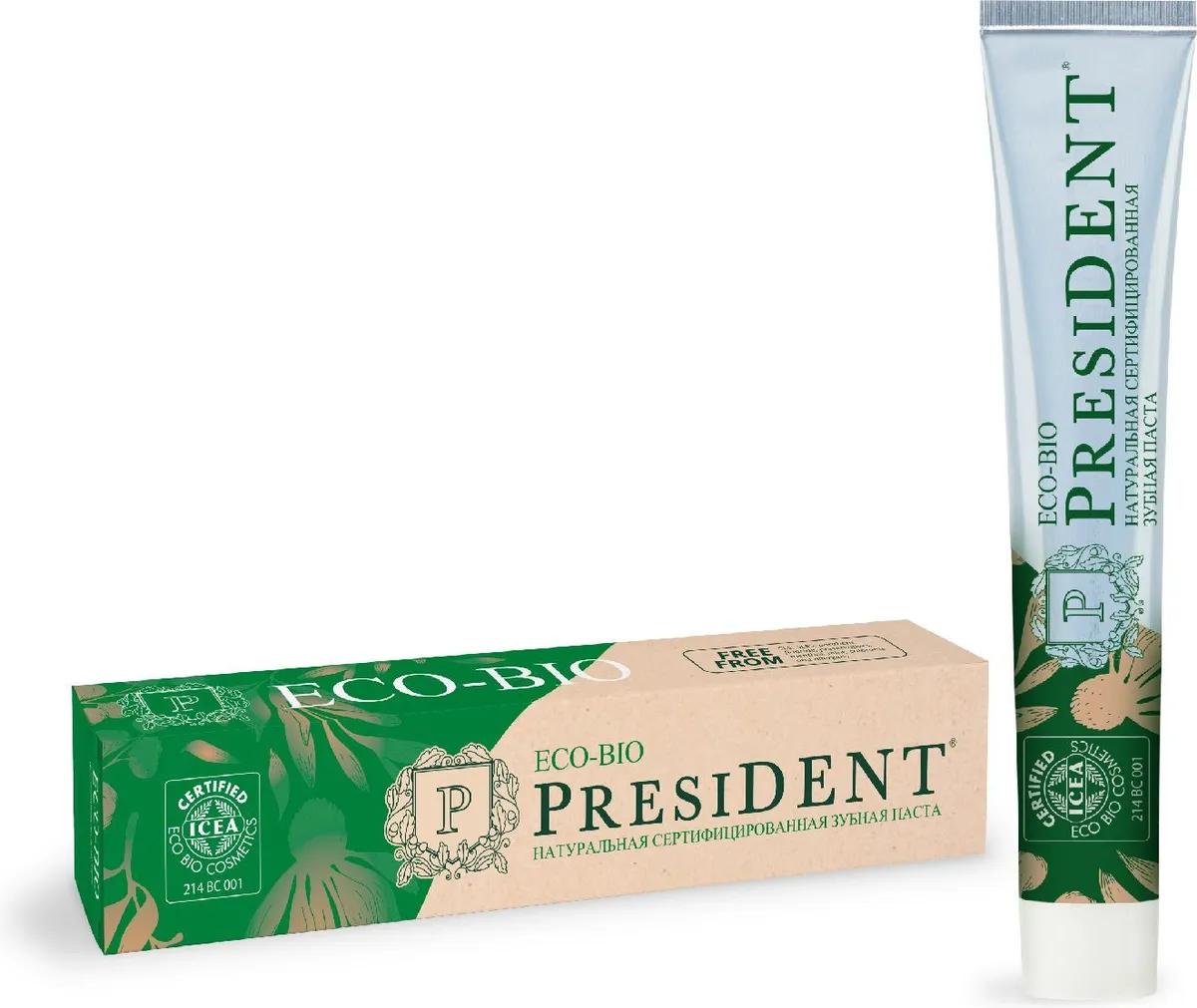 Зубная паста PresiDent Eco-Bio 75 мл., картон