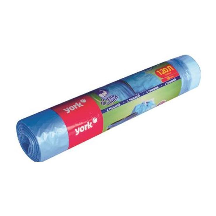 Мешки для мусора York 21 мкм. 120 л. 10 шт., бумага