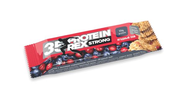 Батончик протеиновый ProteinRex strong 35% ягодный пай 100 гр., флоу-пак