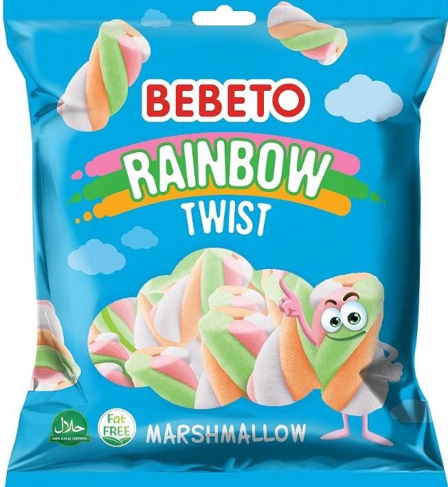 Суфле-маршмеллоу Bebeto Rainbow Twist вкус ванили 60 гр., флоу-пак