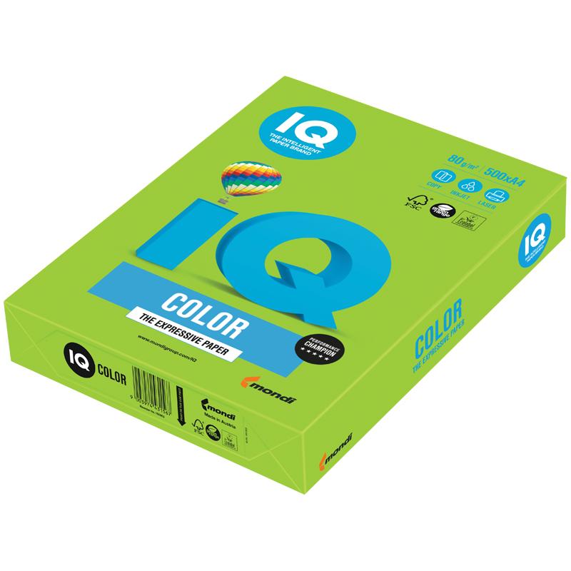 Бумага для печати IQ Color ярко-зеленая А4 80 г/м² 500 листов