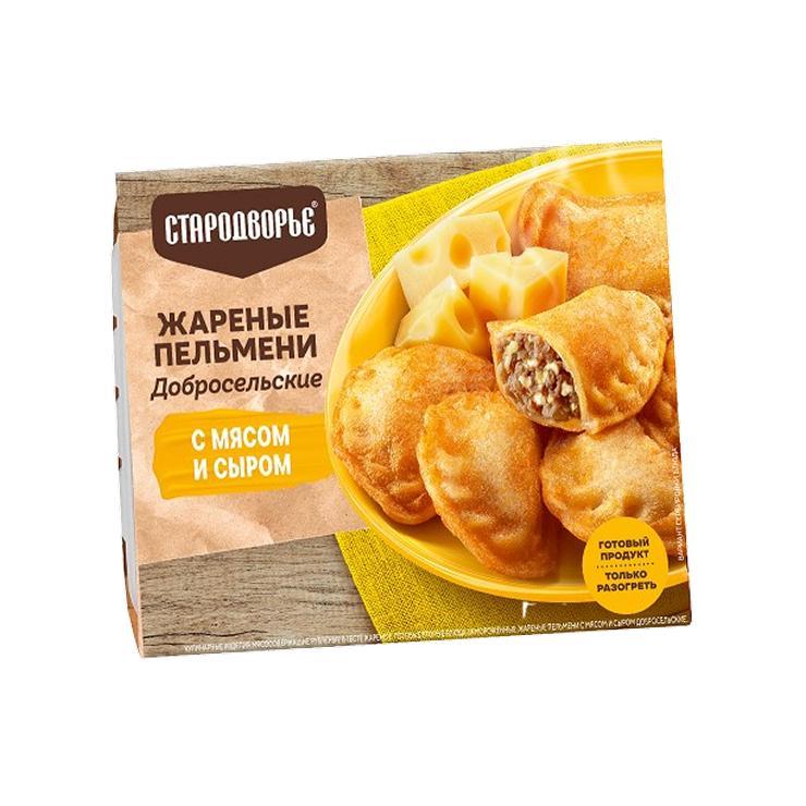 Пельмени Стародворье Добросельские мясо сыр жареные 200 гр., картон