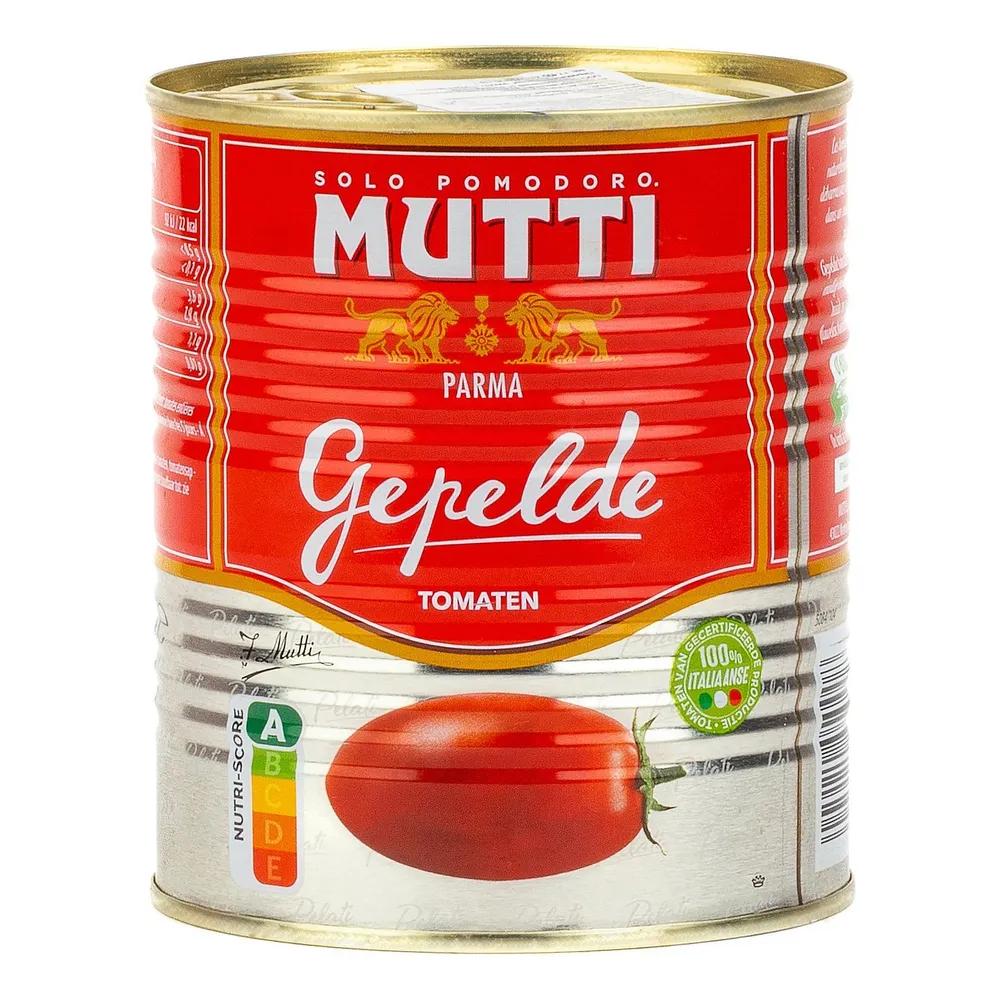 Томаты Mutti очищенные целые в томатном соке 800 гр., ж/б