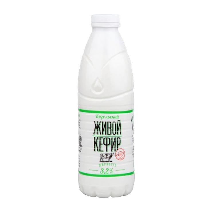 Кефир Козельский живой 3,2% 930 гр., ПЭТ