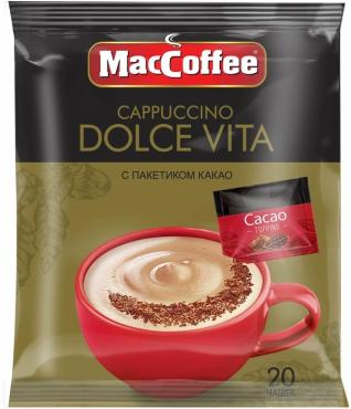 Кофе MacCoffee Cappuccino Dolce Vita растворимый, 24 гр., сашет