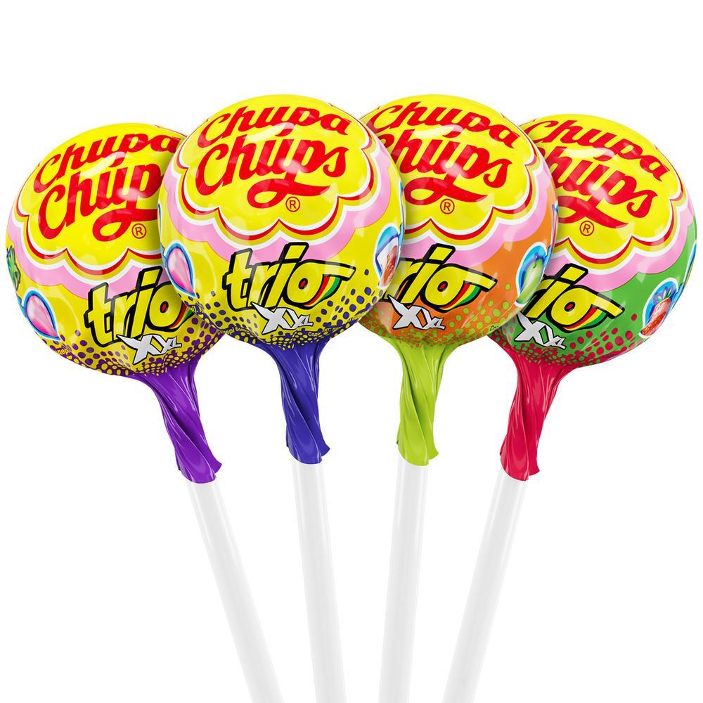 Карамель Chupa Chups XXL Trio ассорти с жевательной резинкой 29 гр., обертка