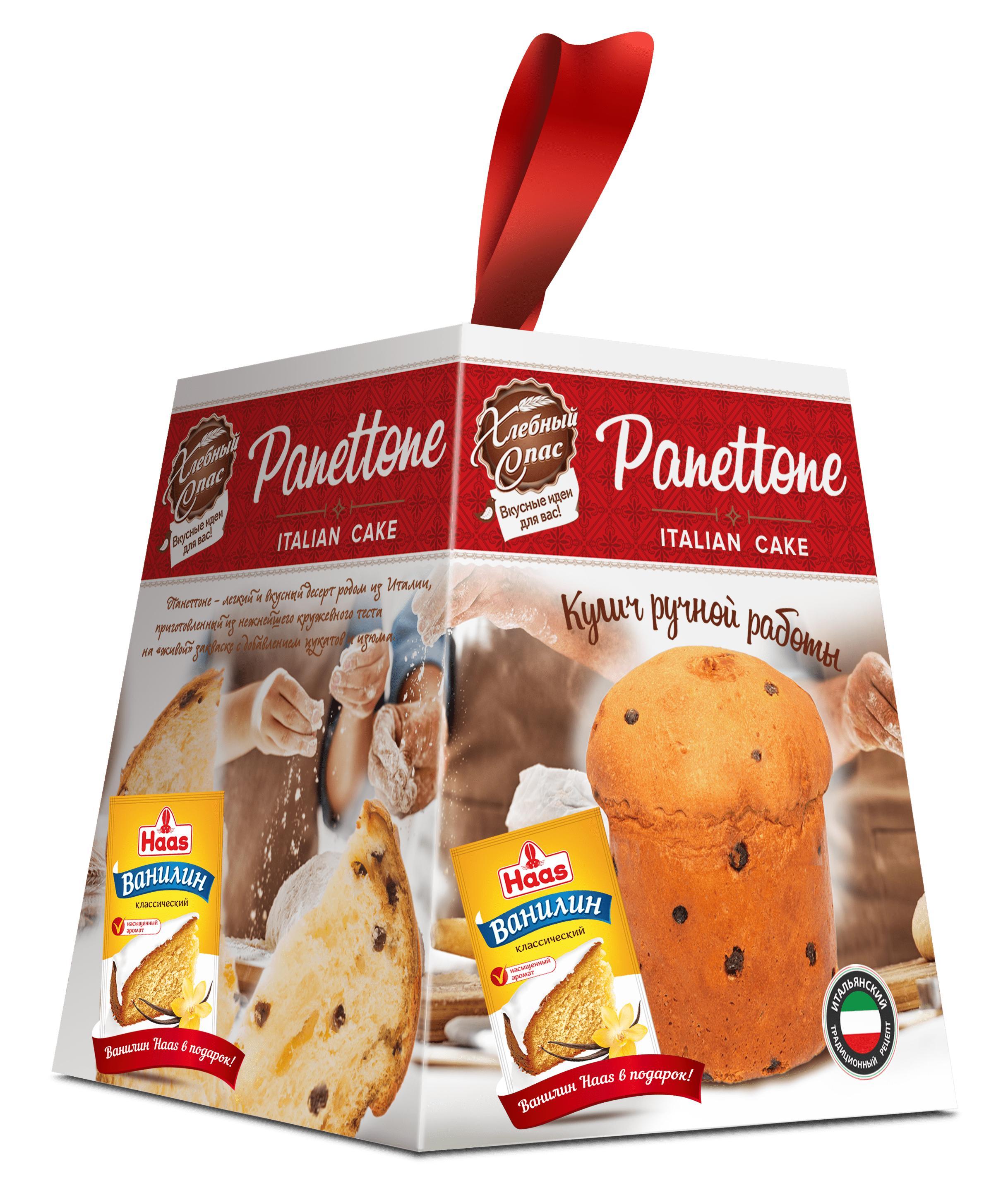 Кулич Panettone, Хлебный Спас, 450 гр., бумажная коробка