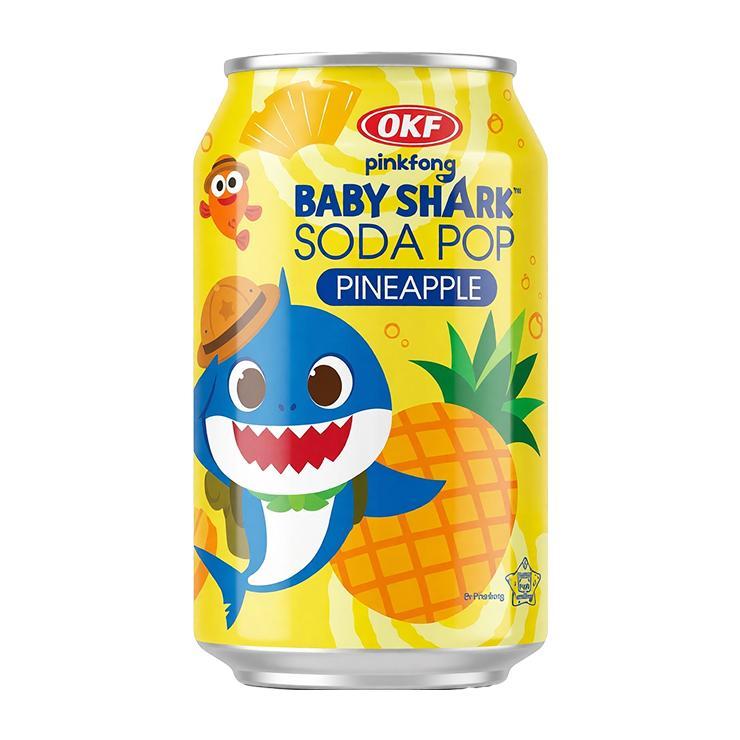 Напиток сокосодержащий OKF babyshark soda pop pineapple 350 мл., ж/б