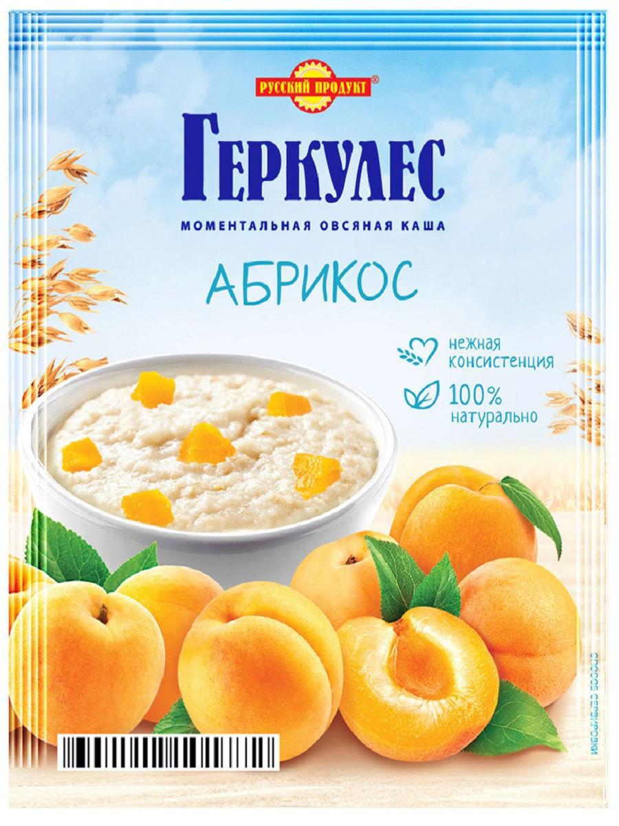 Геркулес моментальная овсяная каша Абрикос, Русский продукт, 35 гр., флоу-пак