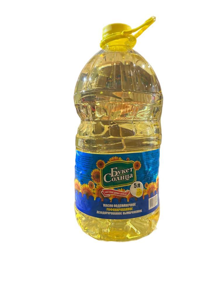 Масло подсолнечное Букет Солнца рафинированное, 5 л., ПЭТ