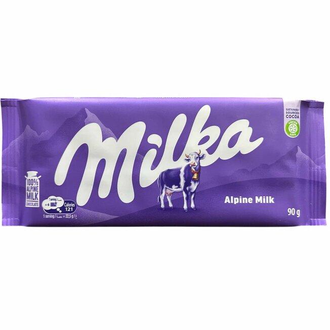 Шоколад Milka молочный 90 гр., флоу-пак