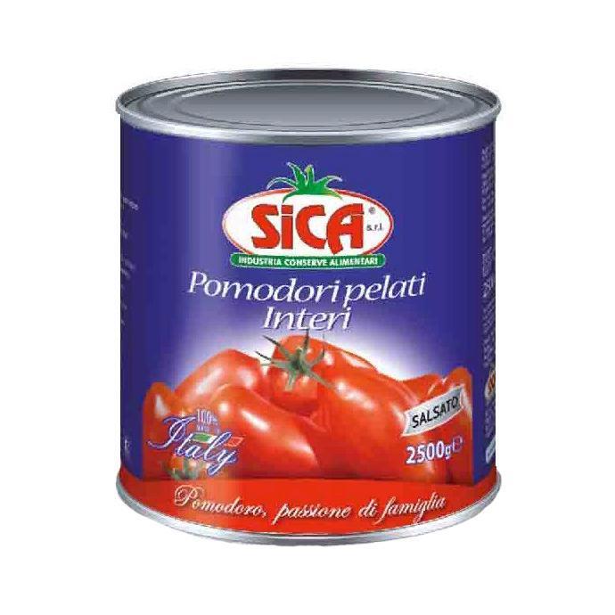 Томаты SICA pelati целые очищенные 2,5 кг., ж/б